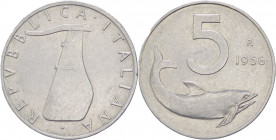 Repubblica Italiana (dal 1946) - Monetazione in Lire (1946-2001) - 5 Lire "Delfino" 1956 - Gig.287 - It - RARO (R) - Perizata Scatolini

mBB/qSPL
...