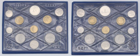 Divisionale - Monetazione in Lire (1946-2001) serie 1981 - composta da 11 valori - L 500 (Ag) - L 200 "FAO" (Ba) - L 200 (Ba) - L 100 "Accademia naval...