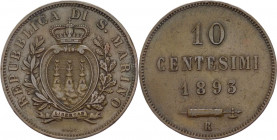 Repubblica di San Marino - Vecchia Monetazione - 10 centesimi 1893 - Pag. 371; Mont. 8 - Cu

BB

SPEDIZIONE SOLO IN ITALIA - SHIPPING ONLY IN ITAL...