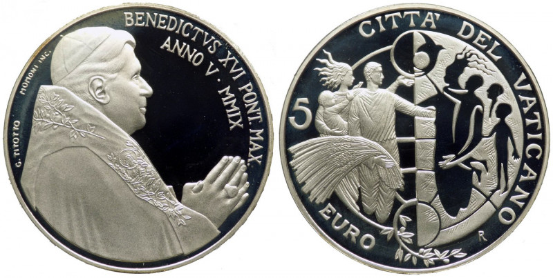 Città del Vaticano - Benedetto XVI, Ratzinger (2005-2013) - Anno 2009 - Moneta C...