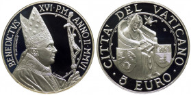 Città del Vaticano - Benedetto XVI, Ratzinger (2005-2013) - Moneta Celebrativa in argento da 5 euro - Giornata Mondiale della Pace - In cofanetto orig...