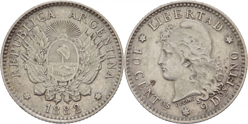 Argentina - Repubblica Federale (dal 1861) - 10 cent 1882 - KM# 26 - Ag 

SPL...