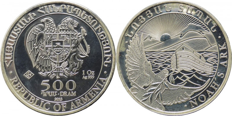 Armenia - repubblica (dal 1991) - 500 Dram (1 Oncia) 2013 serie Arca di Noè - KM...