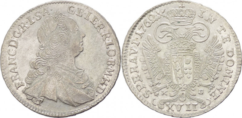 Austria - Francesco I di Lorena (1745-1765) - 17 kreuzer 1762 KM# 2026.1 - Ag
...