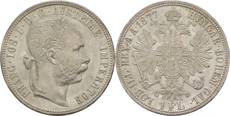 Austria - Francesco Giuseppe I (1848-1916) - 1 florin 1877 - KM# 2222 - Ag 

q...