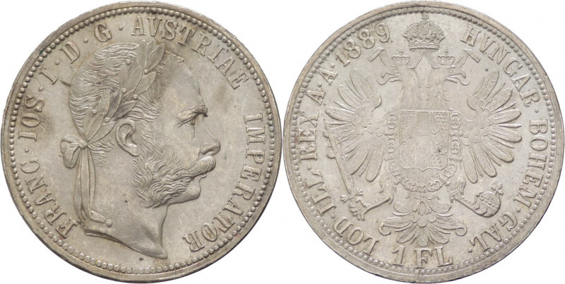 Austria - Francesco Giuseppe I (1848-1916) - 1 florin 1889 - KM# 2222 - Ag 

F...