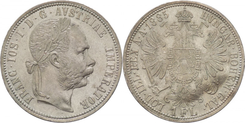 Austria - Francesco Giuseppe I (1848-1916) - 1 florin 1885 - KM# 2222 - Ag 

F...