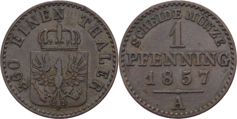 Germania - Regno di Prussia - Friedrich Wilhelm IV (1840 - 1861) - pfennig 1857 ...