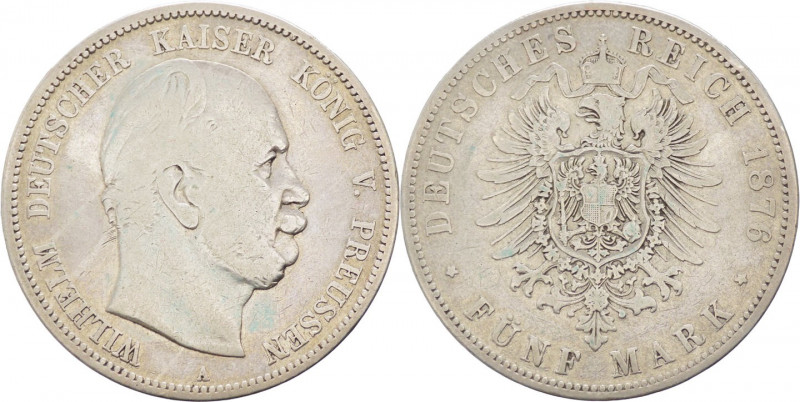 Germania - Regno di Prussia - Wilhelm I (1861-1888) - 5 Marchi 1876 - KM# 503 - ...