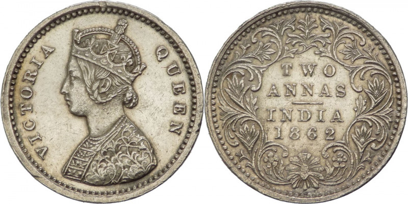 India Britannica - Vittoria (1837 -1901) - 2 Anna 1862 - KM#488 - Ag -

BB

...