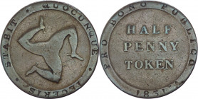 Isola di Man - William Callister - token da 1/2 penny 1831 - KM# Tn21 - Cu

qMB 

SPEDIZIONE SOLO IN ITALIA - SHIPPING ONLY IN ITALY