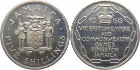 Jamaica - 5 Shilling 1966 commemorativi dell'VIII Giochi dell'Impero e del Commonwealth Britannico del 1966 - KM 40 - Cu-Ni - in cofanetto originale
...