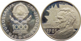 Jugoslavia - Repubblica Socialista Federale (1963-1992) - 1000 dinara 1981 - KM# 82 - Ag

FS 

SPEDIZIONE IN TUTTO IL MONDO - WORLDWIDE SHIPPING