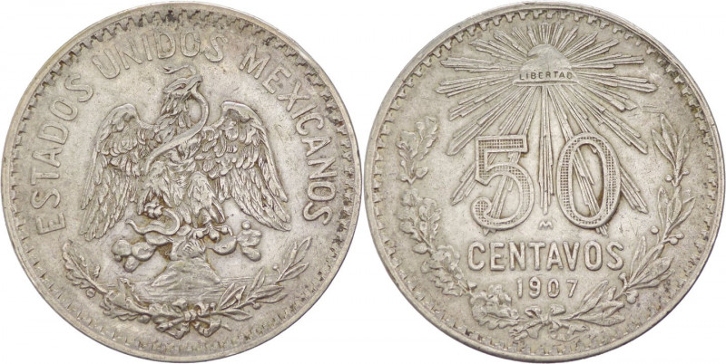 Messico - Stati Uniti del Messico (dal 1905) - 50 centavos 1907 - KM# 445 - Ag
...