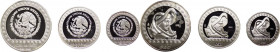 Messico - Stati Uniti Messicani (dal 1905) - trittico 1992 con alcune monete della serie aztechi precolombiani con la raffigurazione della Guerrero Ag...