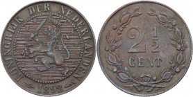 Olanda - Guglielmina (1890-1948) - 2,5 cent 1898 - KM# 108 - Cu

SPL

SPEDIZIONE SOLO IN ITALIA - SHIPPING ONLY IN ITALY