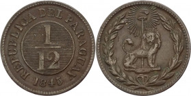 Paraguay - Repubblica (dal 1811) - 1/12 Real 1845 - KM# 1 - Ae 

BB 

SPEDIZIONE SOLO IN ITALIA - SHIPPING ONLY IN ITALY