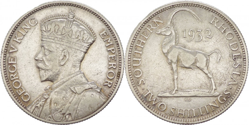 Rhodesia - Giorgio V (1911-1936) - 2 shillings 1932 - KM# 4 - Ag

BB 

SPEDI...