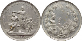 Italia - Medaglia emessa nel 1844 comemmorativa dell'Esposizione Generale Italiana a Torino - 1884 - Pennestri 43 - mm 53; gr. 56,77 - Metallo bianco...
