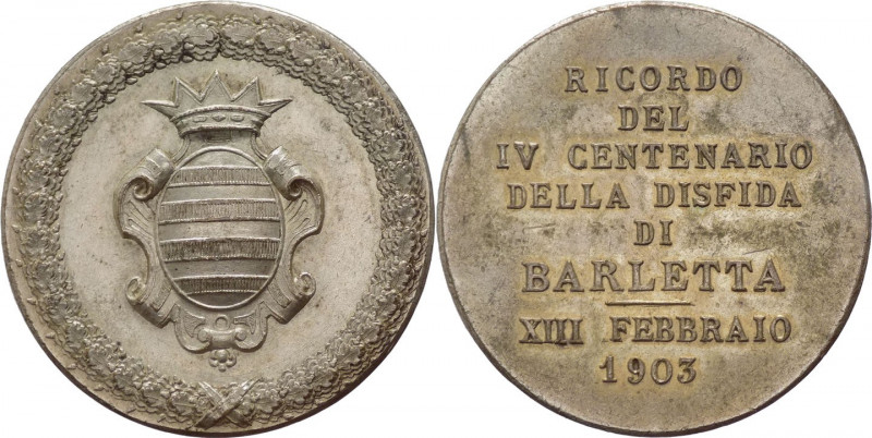 Puglia - Medaglia commemorativa del IV centenario della disfida di Barletta 1903...