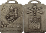 Italia - Medaglia emessa per il 4° Reggimento Artiglieria pesante campale, con il motto "Rapido e potente" - seconda metà del XX secolo - Ae - con app...