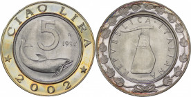 Italia - medaglia della serie "Ciao Lira" - 5 lire 1998 entro montatura in Ag - 5gr; 28 mm; metalli vari 

FDC

SPEDIZIONE IN TUTTO IL MONDO - WOR...