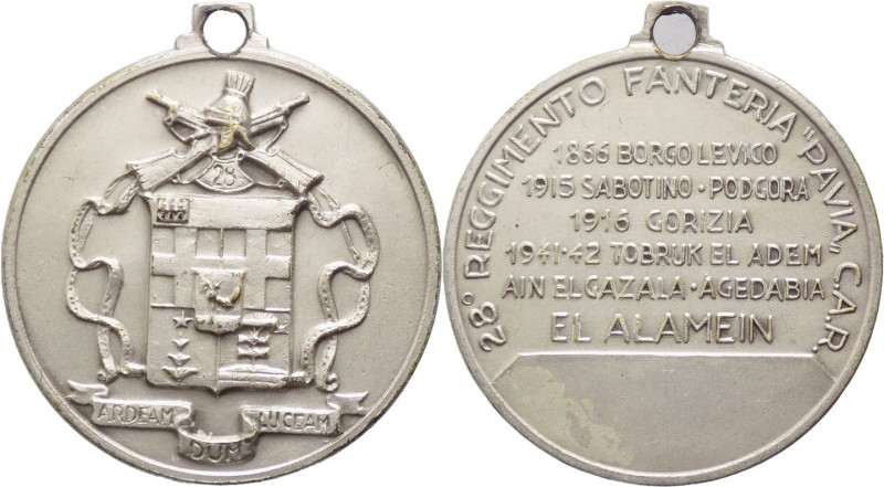 Italia - Medaglia emessa per il 28° Reggimento Fanteria "Pavia" - 30 mm; 10 gr -...