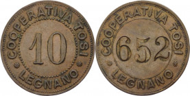 Italia - Gettone da 10 centesimi della Cooperativa Tosi di Legano - Cu

MB

SPEDIZIONE SOLO IN ITALIA - SHIPPING ONLY IN ITALY