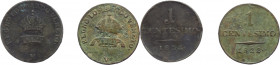 Regno Lombardo-Veneto - Francesco II (1792-1835) - lotto di 2 monete da 1 centesimo 1823 M e 1822 V - Cu

med.MB 

SPEDIZIONE SOLO IN ITALIA - SHI...