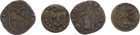 Zecche Italiane - lotto di 2 monete composto da: Filippo II (1556-1598) - parpagliola per Milano; Piacenza - Ranuccio II Farnese (1646-1694) - doppio ...