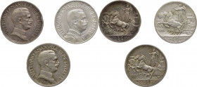 Regno d'Italia - Vittorio Emanuele III (1900-1943) - lotto di 3 monete da 1 lira 1913,1915, 1917 - Ag

med.mBB 

SPEDIZIONE SOLO IN ITALIA - SHIPP...