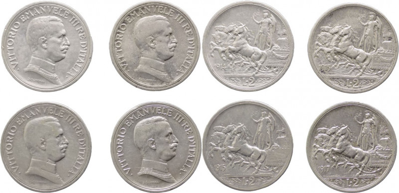 Regno d'Italia - Vittorio Emanuele III (1900-1943) - Lotto di 4 esemplari compos...