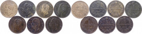 Regno d'Italia - Vittorio Emanuele II (1861-1878) - Umberto I (1878-1900) - Lotto di 7 monete da 5 centesimi, anni vari - Cu

med.qBB 

SPEDIZIONE...