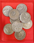 Regno d'Italia - Vittorio Emanuele III (1900-1943) - lotto di 9 monete tutti da 10 Centesimi "Ape" - Anni 1920;1925;1927;1929; 1932;1934;1935;1936

...