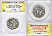 MACEDONIAN KINGDOM. Alexander III the Great (336-323 BC). AR tetradrachm (29mm, 4h). ANACS XF 40. Late lifetime-early posthumous issue of 'Side', ca. ...
