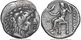 MACEDONIAN KINGDOM. Alexander III the Great (336-323 BC). AR tetradrachm (26mm, 17.05 gm, 11h). NGC Choice Fine 4/5 - 4/5. Late lifetime-early posthum...