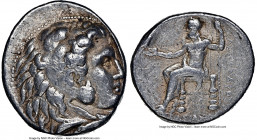 MACEDONIAN KINGDOM. Alexander III the Great (336-323 BC). AR tetradrachm (27mm, 17.09 gm, 10h). NGC Fine 4/5 - 4/5. Posthumous issue of Babylon, under...