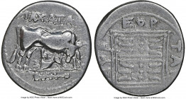 ILLYRIA. Dyrrhachium. Ca. 3rd-1st centuries BC. AR drachm (18mm, 3h). NGC VF. Ca. 250-200 BC. Maxatas and Eortaius, magistrates. MAXATAΣ, cow standing...