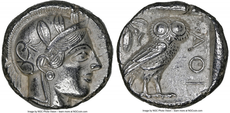 ATTICA. Athens. Ca. 440-404 BC. AR tetradrachm (22mm, 17.17 gm, 6h). NGC Choice ...