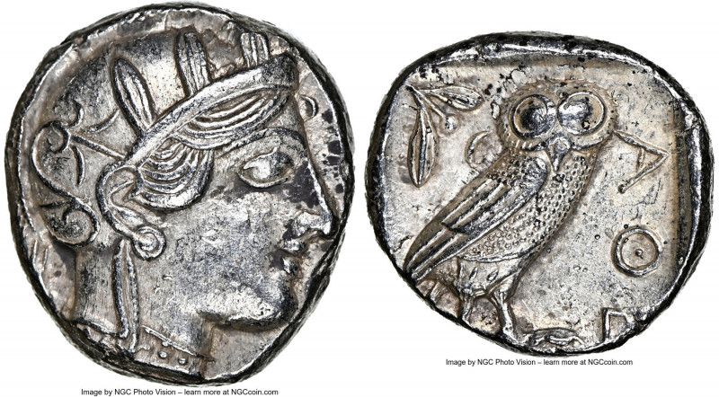 ATTICA. Athens. Ca. 440-404 BC. AR tetradrachm (24mm, 17.18 gm, 8h). NGC Choice ...