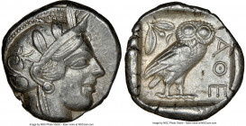 ATTICA. Athens. Ca. 440-404 BC. AR tetradrachm (23mm, 17.18 gm, 7h). NGC Choice XF 4/5 - 4/5, brushed. Mid-mass coinage issue. Head of Athena right, w...