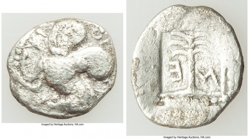 TROAS. Scepsis. Ca. 5th Century BC. AR drachm (16mm, 1.92 gm, 8h). Fine, porosit...