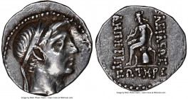 SELEUCID KINGDOM. Demetrius I Soter (162-150 BC). AR drachm (17mm, 2h). NGC Choice VF. Ecbatana. Diademed head of Demetrius I right, ends fall straigh...