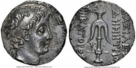 SELEUCID KINGDOM. Demetrius II, first reign (AD 146/5-138 BC). AR drachm (16mm, 4.01 gm, 1h). NGC Choice AU 5/5 - 2/5. Seleucia in Pieria. Diademed he...