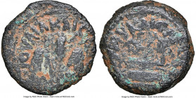 JUDAEA. Roman Procurators. Pontius Pilate (AD 26-36). AE prutah (15mm, 11h). NGC Choice Fine. Jerusalem, dated Regnal Year 16 of Tiberius (AD 29/30). ...