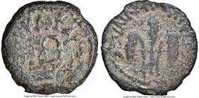JUDAEA. Roman Procurators. Pontius Pilate (AD 26-36). AE prutah (15mm, 11h). NGC Fine. Jerusalem, dated Regnal Year 16 of Tiberius (AD 29/30). TIBEPIO...