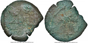 JUDAEA. The Jewish War (AD 66-70). AE prutah (17mm, 5h). NGC (ungraded) Good. Jerusalem, Year 2 (AD 67/8). Year Two (Paleo-Hebrew), amphora with broad...