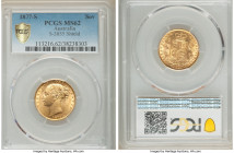 Victoria gold "Shield" Sovereign 1877-S MS62 PCGS, Sydney mint, KM6, S-3855. AGW 0.2355 oz. 

HID09801242017

© 2022 Heritage Auctions | All Right...