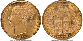 Victoria gold "Shield" Sovereign 1885-S AU58 NGC, Sydney mint, KM6. Conservatively graded.

HID09801242017

© 2022 Heritage Auctions | All Rights ...