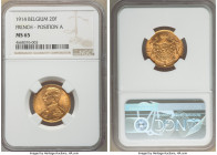 Albert I gold 20 Francs 1914 MS65 NGC, Brussels mint, KM78. French legends, Position A edge lettering. 

HID09801242017

© 2022 Heritage Auctions ...